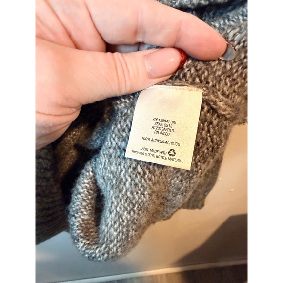 David Taylor Collection Mens XL Gray Speckled Knit V Neck Pullover Sweater - Picture 6 of 7